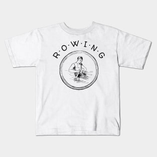 Vintage Rowing Kids T-Shirt